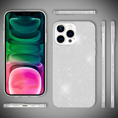 NALIA Glitzerhülle für iPhone 13 Pro – Funkelnder Glitzer-Look & Grip – SHINEPOP (Silikon Case) – Marke aus Berlin