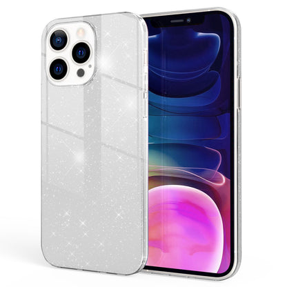 NALIA Glitzerhülle für iPhone 13 Pro Max – Funkelnder Glitzer-Look & Grip – SHINEPOP (Silikon Case) – Marke aus Berlin
