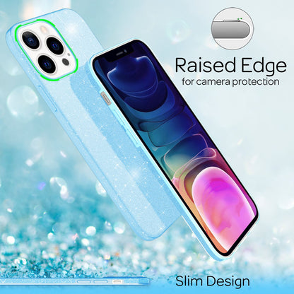 NALIA Glitzerhülle für iPhone 13 Pro Max – Funkelnder Glitzer-Look & Grip – SHINEPOP (Silikon Case) – Marke aus Berlin