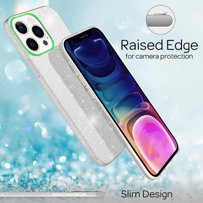 NALIA Glitzerhülle für iPhone 13 Pro Max – Funkelnder Glitzer-Look & Grip – SHINEPOP (Silikon Case) – Marke aus Berlin