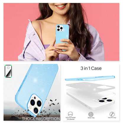 NALIA Glitzerhülle für iPhone 13 Pro Max – Funkelnder Glitzer-Look & Grip – SHINEPOP (Silikon Case) – Marke aus Berlin