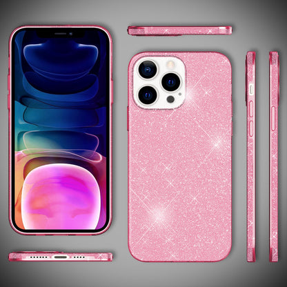 NALIA Glitzerhülle für iPhone 13 Pro Max – Funkelnder Glitzer-Look & Grip – SHINEPOP (Silikon Case) – Marke aus Berlin