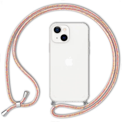 NALIA Handykette für iPhone 13 Mini – Transparentes Hybrid-Case & Band – HANGIT (Anti-Gelb Rückseite & Verstellbar) – Marke aus Berlin