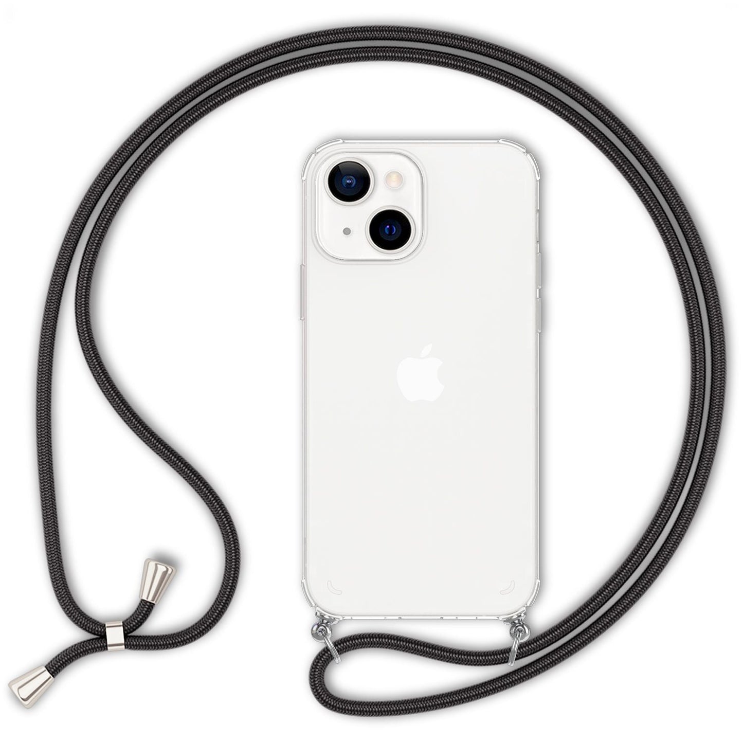 NALIA Handykette für iPhone 13 – Transparentes Hybrid-Case & Band – HANGIT (Anti-Gelb Rückseite & Verstellbar) – Marke aus Berlin