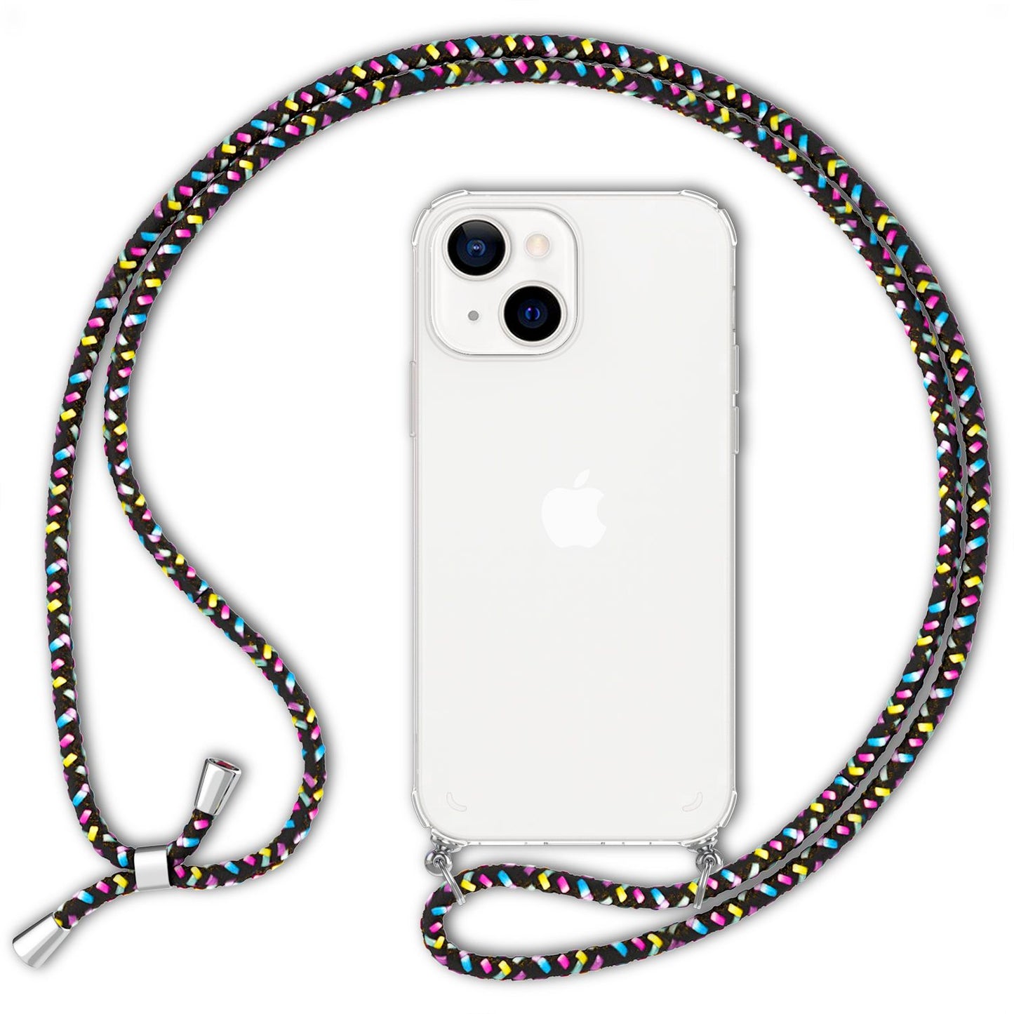 NALIA Handykette für iPhone 13 – Transparentes Hybrid-Case & Band – HANGIT (Anti-Gelb Rückseite & Verstellbar) – Marke aus Berlin