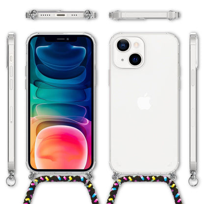 NALIA Handykette für iPhone 13 – Transparentes Hybrid-Case & Band – HANGIT (Anti-Gelb Rückseite & Verstellbar) – Marke aus Berlin
