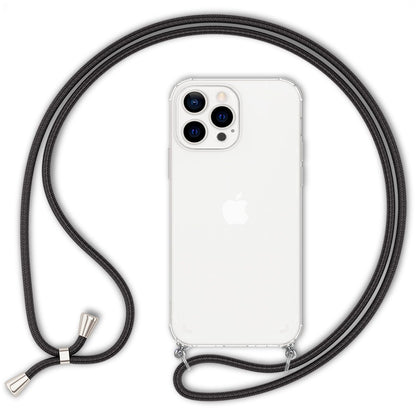NALIA Handykette für iPhone 13 Pro – Transparentes Hybrid-Case & Band – HANGIT (Anti-Gelb Rückseite & Verstellbar) – Marke aus Berlin