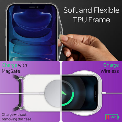 NALIA Handykette für iPhone 13 Pro Max – Transparentes Hybrid-Case & Band – HANGIT (Anti-Gelb Rückseite & Verstellbar) – Marke aus Berlin