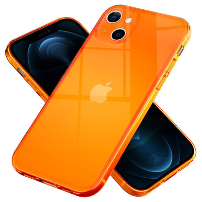 NALIA Neon Silikonhülle für iPhone 13 Mini – Knallige Signal-Farbe & Linsenschutz – VIBE (Transparentes Case) – Marke aus Berlin