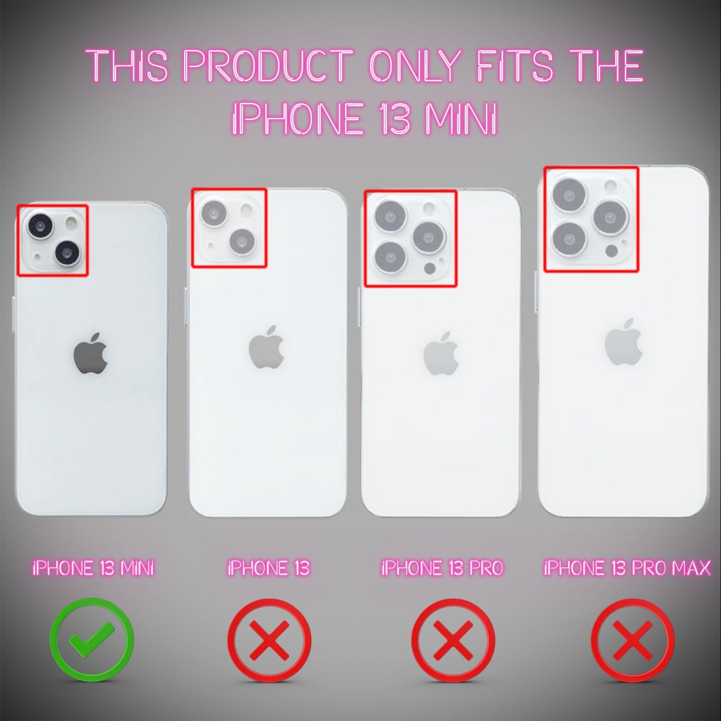 NALIA Neon Silikonhülle für iPhone 13 Mini – Knallige Signal-Farbe & Linsenschutz – VIBE (Transparentes Case) – Marke aus Berlin