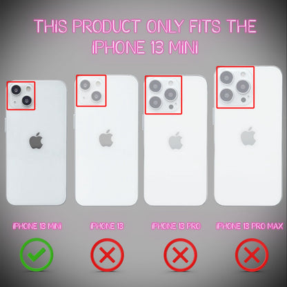 NALIA Neon Silikonhülle für iPhone 13 Mini – Knallige Signal-Farbe & Linsenschutz – VIBE (Transparentes Case) – Marke aus Berlin