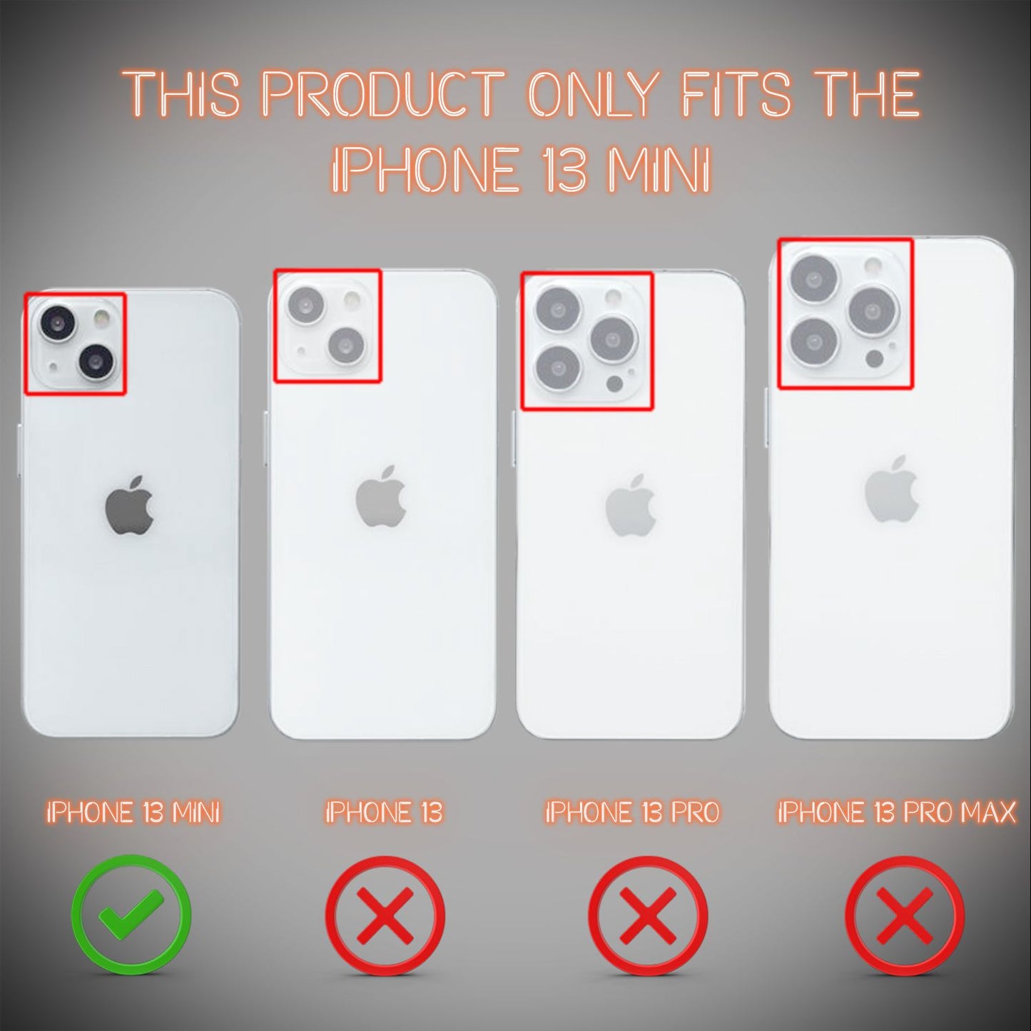 NALIA Neon Silikonhülle für iPhone 13 Mini – Knallige Signal-Farbe & Linsenschutz – VIBE (Transparentes Case) – Marke aus Berlin