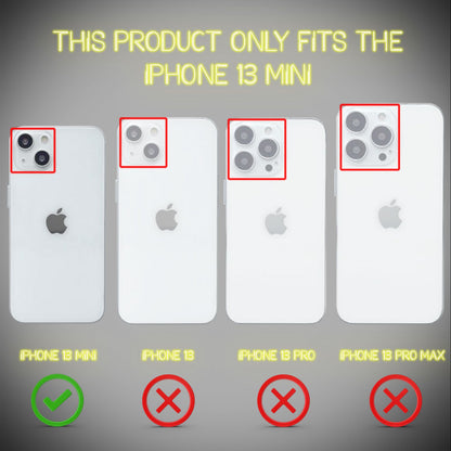 NALIA Neon Silikonhülle für iPhone 13 Mini – Knallige Signal-Farbe & Linsenschutz – VIBE (Transparentes Case) – Marke aus Berlin