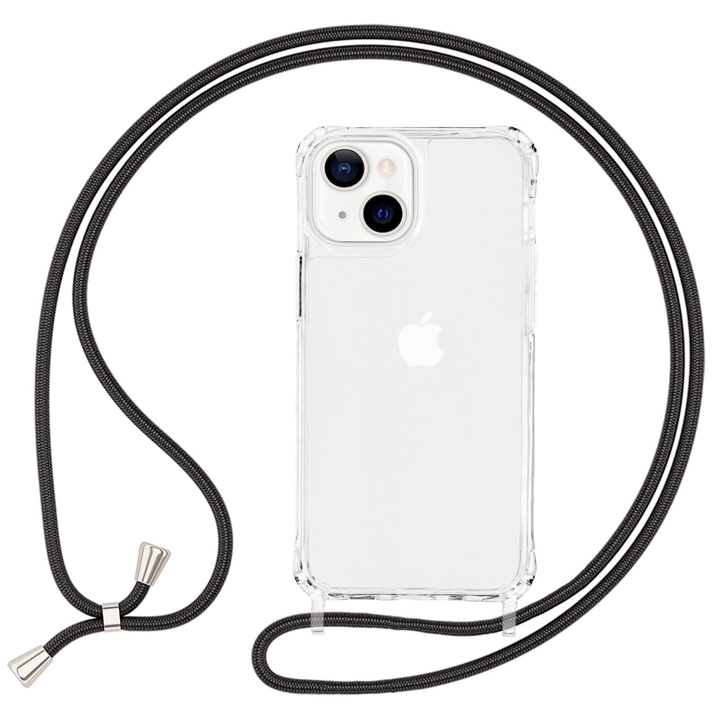 NALIA Handykette für iPhone 13 Mini – Transparentes Hybrid-Case & Band – HANGIT PRO (Anti-Gelb Rückseite & Verstellbar) – Marke aus Berlin
