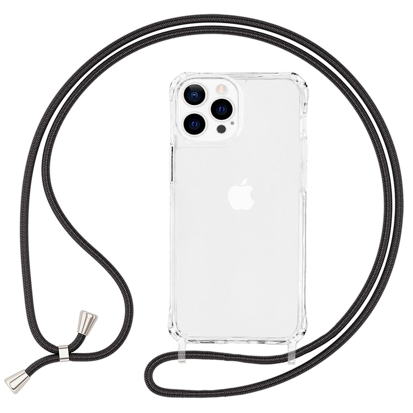 NALIA Handykette für iPhone 13 Pro – Transparentes Hybrid-Case & Band – HANGIT PRO (Anti-Gelb Rückseite & Verstellbar) – Marke aus Berlin