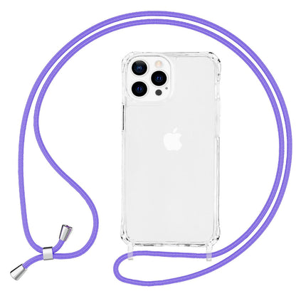 NALIA Handykette für iPhone 13 Pro Max – Transparentes Hybrid-Case & Band – HANGIT PRO (Anti-Gelb Rückseite & Verstellbar) – Marke aus Berlin