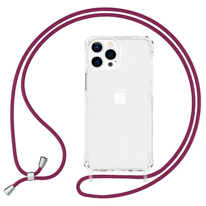 NALIA Handykette für iPhone 13 Pro Max – Transparentes Hybrid-Case & Band – HANGIT PRO (Anti-Gelb Rückseite & Verstellbar) – Marke aus Berlin
