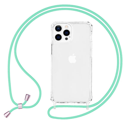 NALIA Handykette für iPhone 13 Pro Max – Transparentes Hybrid-Case & Band – HANGIT PRO (Anti-Gelb Rückseite & Verstellbar) – Marke aus Berlin