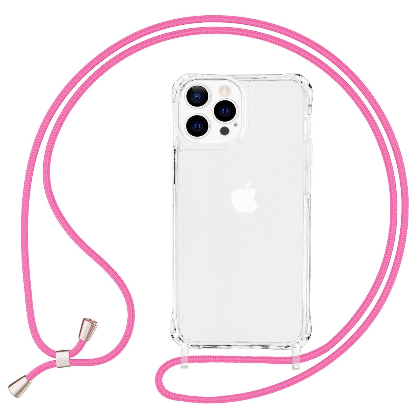 NALIA Handykette für iPhone 13 Pro Max – Transparentes Hybrid-Case & Band – HANGIT PRO (Anti-Gelb Rückseite & Verstellbar) – Marke aus Berlin