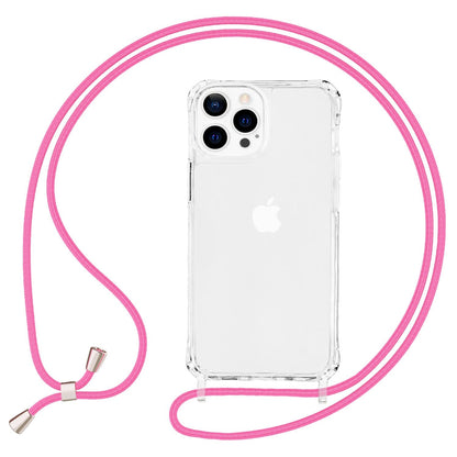 NALIA Handykette für iPhone 13 Pro Max – Transparentes Hybrid-Case & Band – HANGIT PRO (Anti-Gelb Rückseite & Verstellbar) – Marke aus Berlin