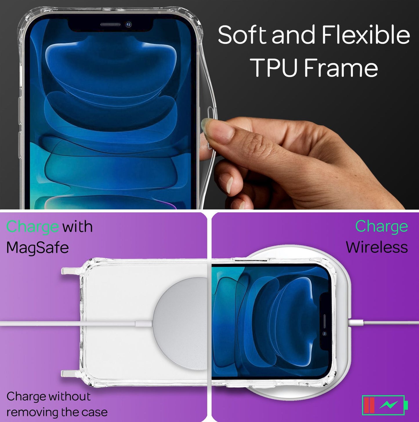 NALIA Handykette für iPhone 13 Pro Max – Transparentes Hybrid-Case & Band – HANGIT PRO (Anti-Gelb Rückseite & Verstellbar) – Marke aus Berlin