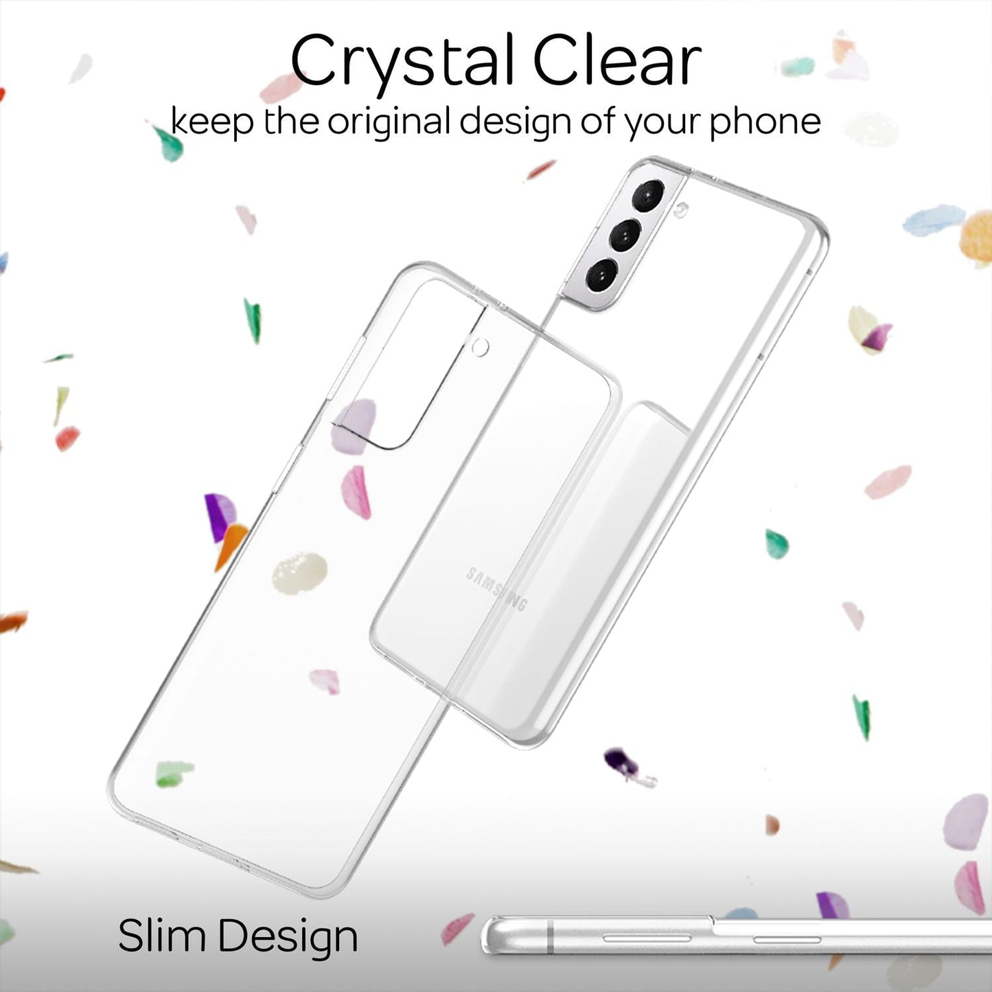 NALIA Transparente Silikonhülle für Samsung Galaxy S22 Plus – Anti-Gelb & Rutschfest – GLAZE (Handyhülle Kristallklar, Schlank & Stoßfest) – Marke aus Berlin