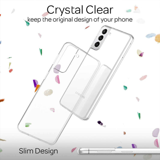 NALIA Transparente Silikonhülle für Samsung Galaxy S22 Plus – Anti-Gelb & Rutschfest – GLAZE (Handyhülle Kristallklar, Schlank & Stoßfest) – Marke aus Berlin