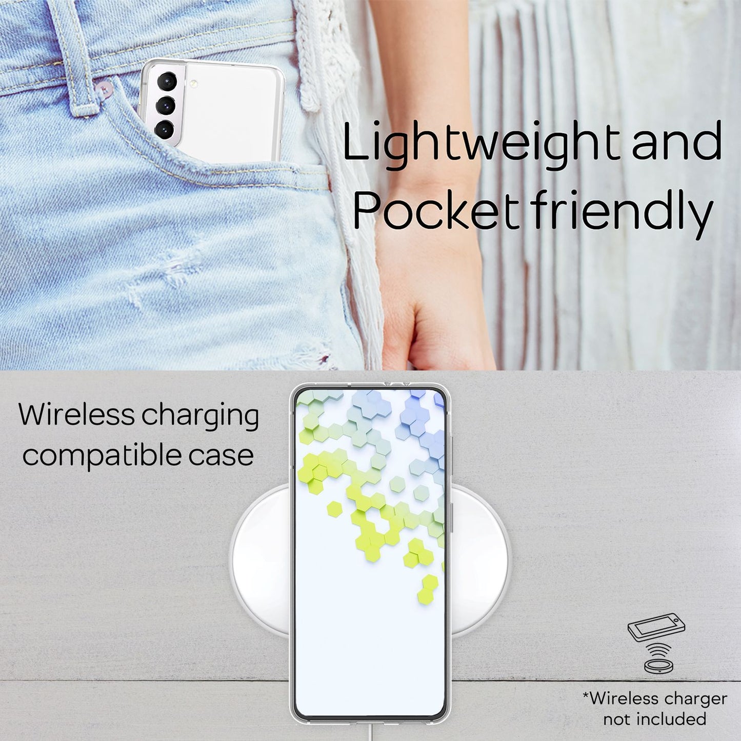 NALIA Transparente Silikonhülle für Samsung Galaxy S22 Plus – Anti-Gelb & Rutschfest – GLAZE (Handyhülle Kristallklar, Schlank & Stoßfest) – Marke aus Berlin