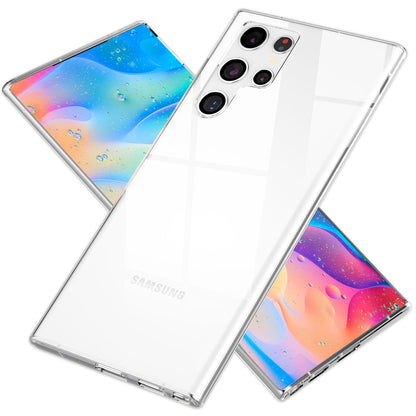 NALIA Transparente Silikonhülle für Samsung Galaxy S22 Ultra – Anti-Gelb & Rutschfest – GLAZE (Handyhülle Kristallklar, Schlank & Stoßfest) – Marke aus Berlin
