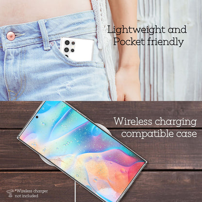 NALIA Transparente Silikonhülle für Samsung Galaxy S22 Ultra – Anti-Gelb & Rutschfest – GLAZE (Handyhülle Kristallklar, Schlank & Stoßfest) – Marke aus Berlin