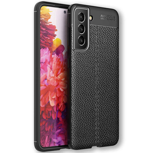 NALIA Leder-Optik Silikon Case für Samsung Galaxy S22 – Griffig & Matt – BARRON Handyhülle (Anti-Fingerprint, Stoßfest & Robust) – Marke aus Berlin