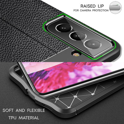 NALIA Leder-Optik Silikon Case für Samsung Galaxy S22 – Griffig & Matt – BARRON Handyhülle (Anti-Fingerprint, Stoßfest & Robust) – Marke aus Berlin