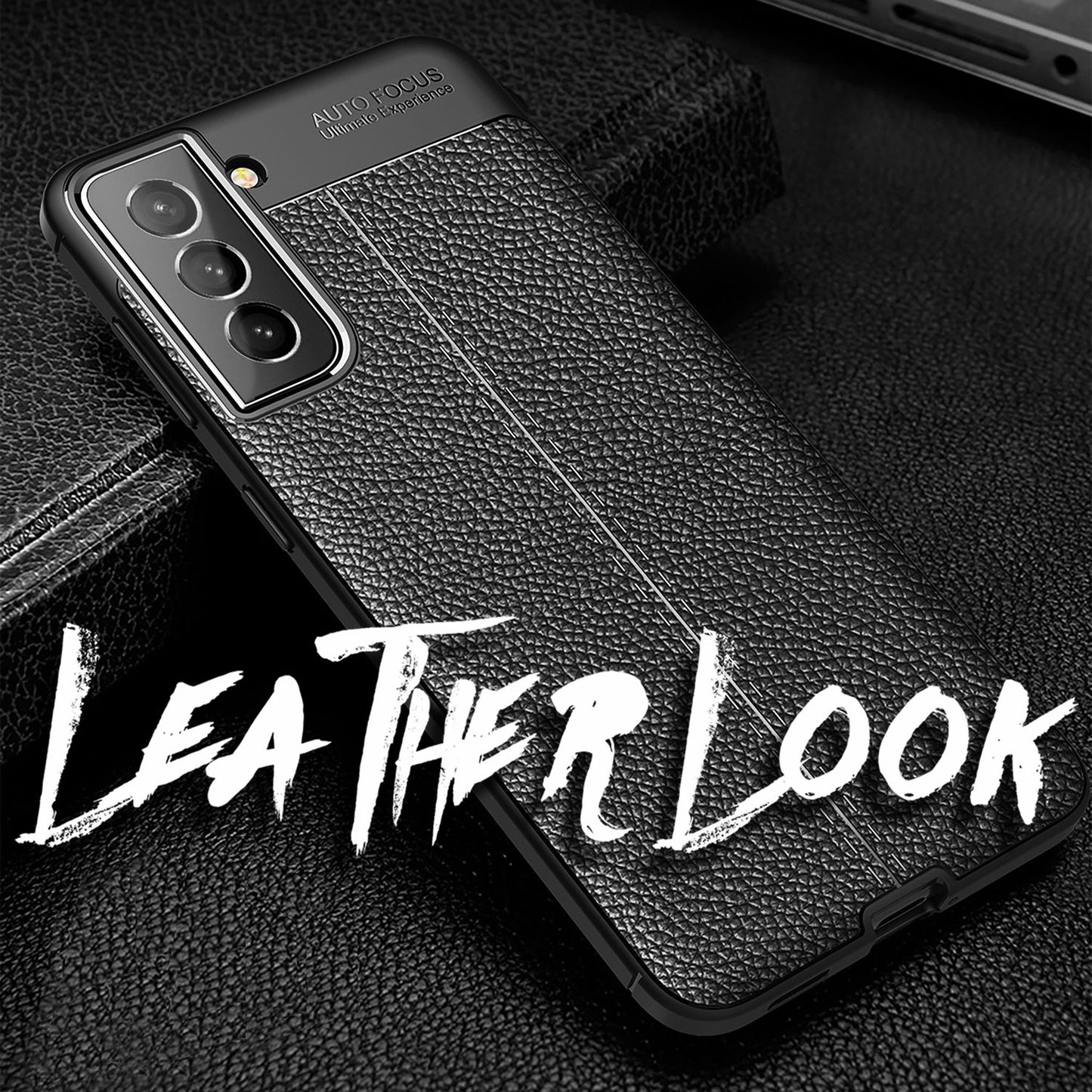 NALIA Leder-Optik Silikon Case für Samsung Galaxy S22 – Griffig & Matt – BARRON Handyhülle (Anti-Fingerprint, Stoßfest & Robust) – Marke aus Berlin