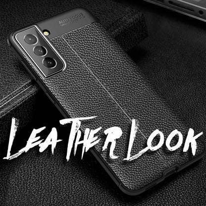 NALIA Leder-Optik Silikon Case für Samsung Galaxy S22 – Griffig & Matt – BARRON Handyhülle (Anti-Fingerprint, Stoßfest & Robust) – Marke aus Berlin