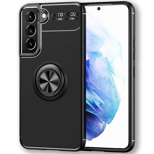 NALIA Ringhülle für Samsung Galaxy S22 Plus – Ring-Ständer 360° & für Magnet-Halter – GRIP360 (Mattiertes Silikon Case) – Marke aus Berlin