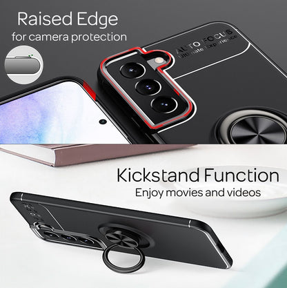 NALIA Ringhülle für Samsung Galaxy S22 Plus – Ring-Ständer 360° & für Magnet-Halter – GRIP360 (Mattiertes Silikon Case) – Marke aus Berlin