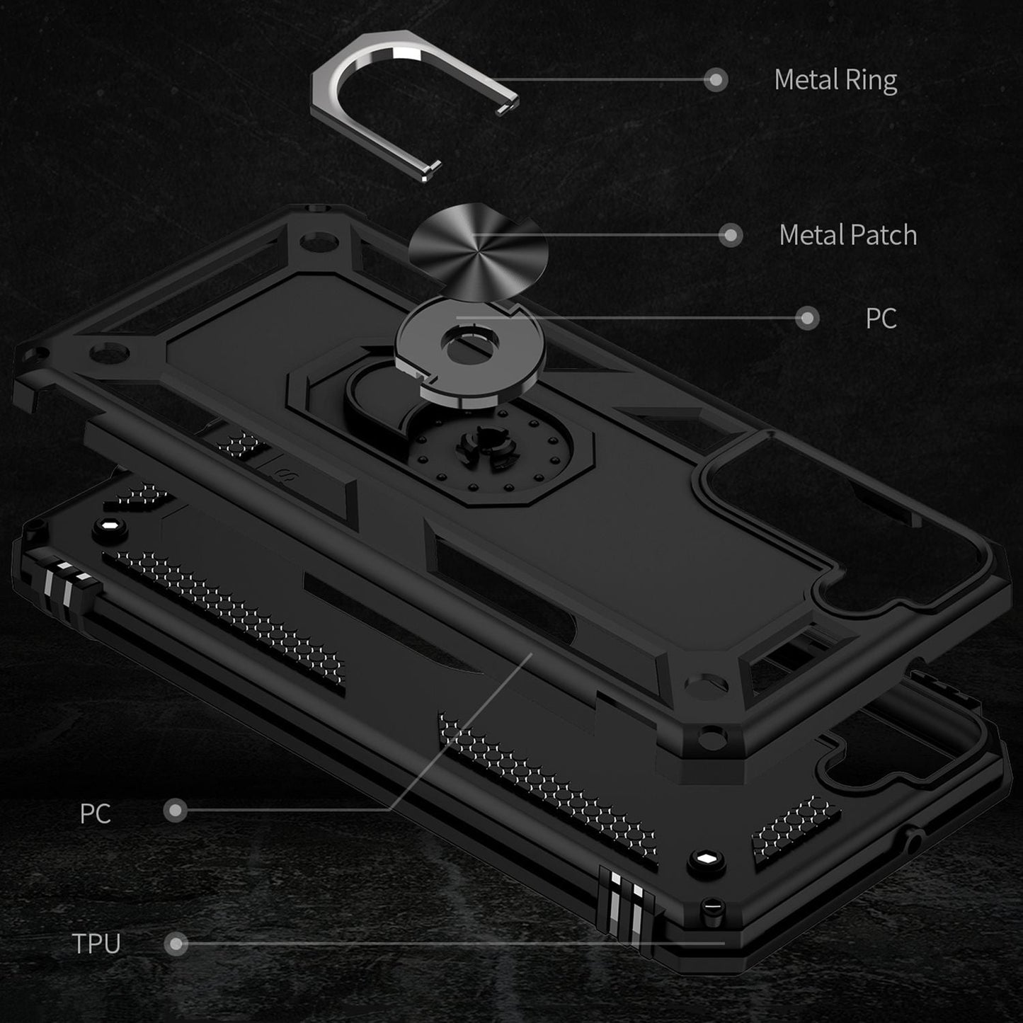 NALIA Panzerhülle für Samsung Galaxy S22 – Ring-Ständer 360° & Magnet-Halterung Kompatibel – RINGDEFEND (Stoßfestes Outdoor Case) – Marke aus Berlin