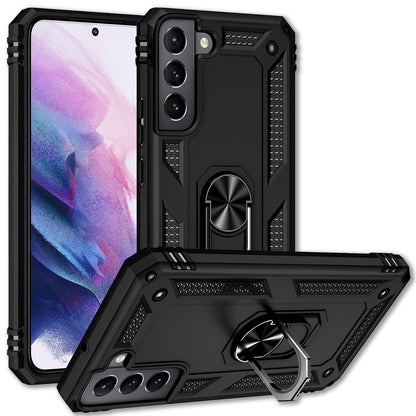 NALIA Panzerhülle für Samsung Galaxy S22 Plus – Ring-Ständer 360° & Magnet-Halterung Kompatibel – RINGDEFEND (Stoßfestes Outdoor Case) – Marke aus Berlin
