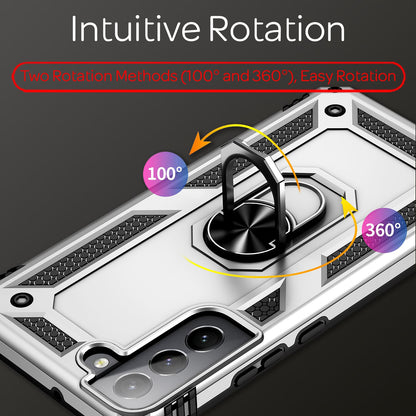 NALIA Panzerhülle für Samsung Galaxy S22 Plus – Ring-Ständer 360° & Magnet-Halterung Kompatibel – RINGDEFEND (Stoßfestes Outdoor Case) – Marke aus Berlin