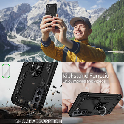 NALIA Panzerhülle für Samsung Galaxy S22 Plus – Ring-Ständer 360° & Magnet-Halterung Kompatibel – RINGDEFEND (Stoßfestes Outdoor Case) – Marke aus Berlin