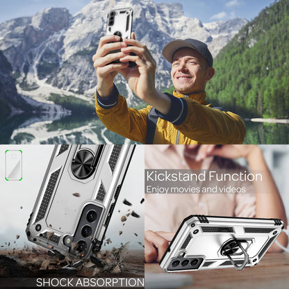 NALIA Panzerhülle für Samsung Galaxy S22 Plus – Ring-Ständer 360° & Magnet-Halterung Kompatibel – RINGDEFEND (Stoßfestes Outdoor Case) – Marke aus Berlin