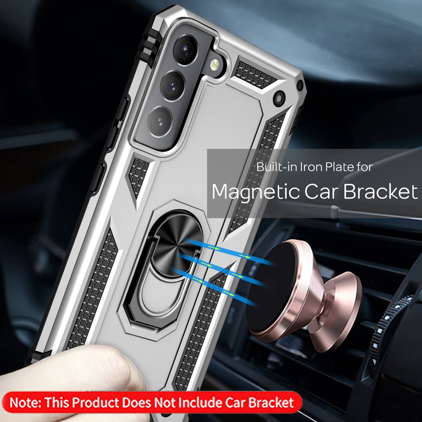NALIA Panzerhülle für Samsung Galaxy S22 Plus – Ring-Ständer 360° & Magnet-Halterung Kompatibel – RINGDEFEND (Stoßfestes Outdoor Case) – Marke aus Berlin