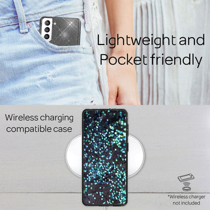 NALIA Glitzerhülle für Samsung Galaxy S22 – Funkelndes Silikon Case – DAZZLIN (Transparent & Stoßfest) – Marke aus Berlin
