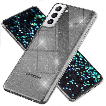 NALIA Glitzerhülle für Samsung Galaxy S22 Plus – Funkelndes Silikon Case – DAZZLIN (Transparent & Stoßfest) – Marke aus Berlin