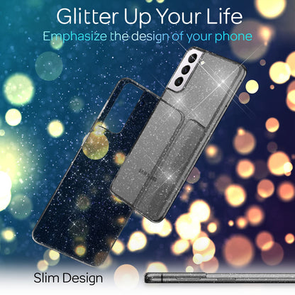 NALIA Glitzerhülle für Samsung Galaxy S22 Plus – Funkelndes Silikon Case – DAZZLIN (Transparent & Stoßfest) – Marke aus Berlin