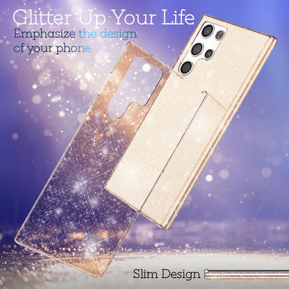 NALIA Glitzerhülle für Samsung Galaxy S22 Ultra – Funkelndes Silikon Case – DAZZLIN (Transparent & Stoßfest) – Marke aus Berlin