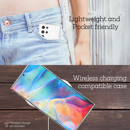 NALIA Glitzerhülle für Samsung Galaxy S22 Ultra – Funkelndes Silikon Case – DAZZLIN (Transparent & Stoßfest) – Marke aus Berlin