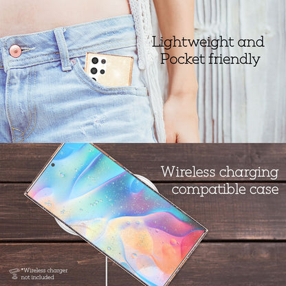NALIA Glitzerhülle für Samsung Galaxy S22 Ultra – Funkelndes Silikon Case – DAZZLIN (Transparent & Stoßfest) – Marke aus Berlin