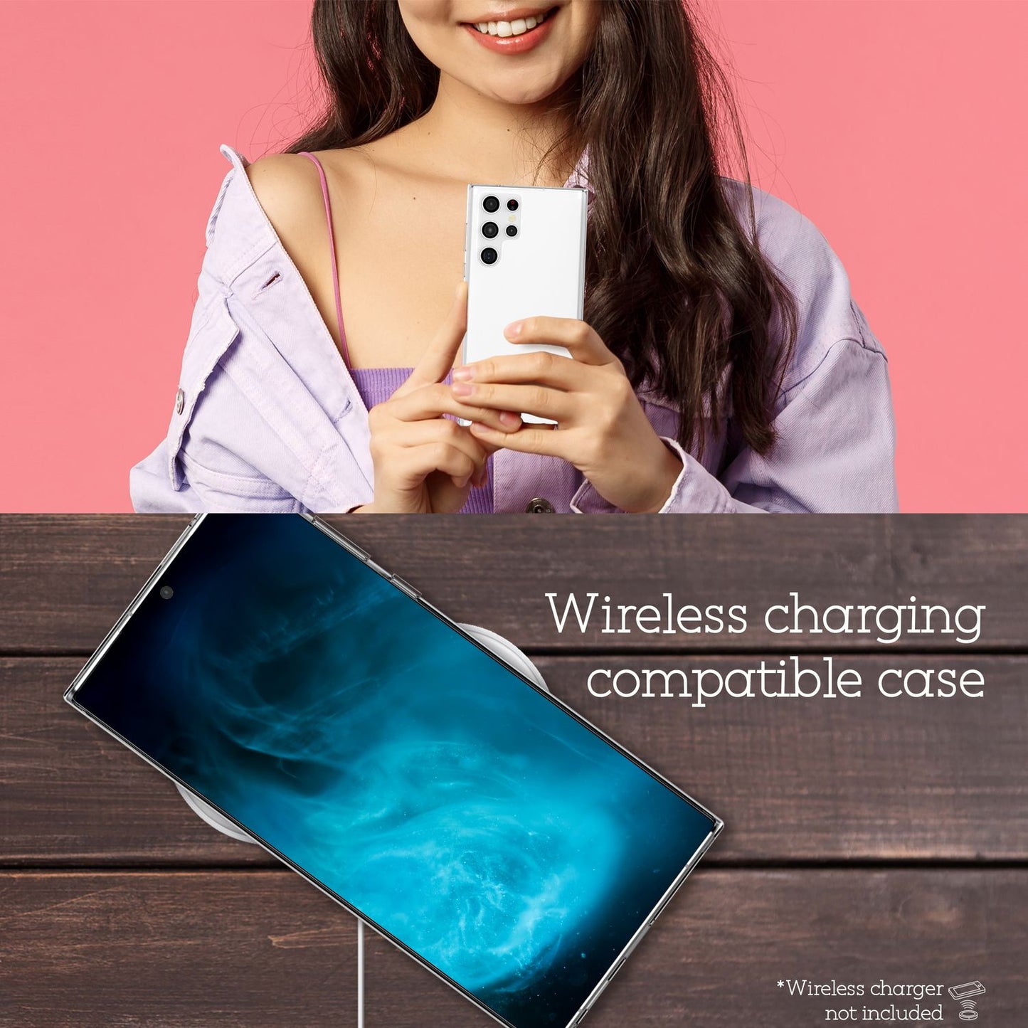 NALIA Transparente Hülle für Samsung Galaxy S22 Ultra – Harte Rückseite & Silikon Rand – IGNITE (Stoßfeste Handyhülle & Verstärkte Ecken) – Marke aus Berlin