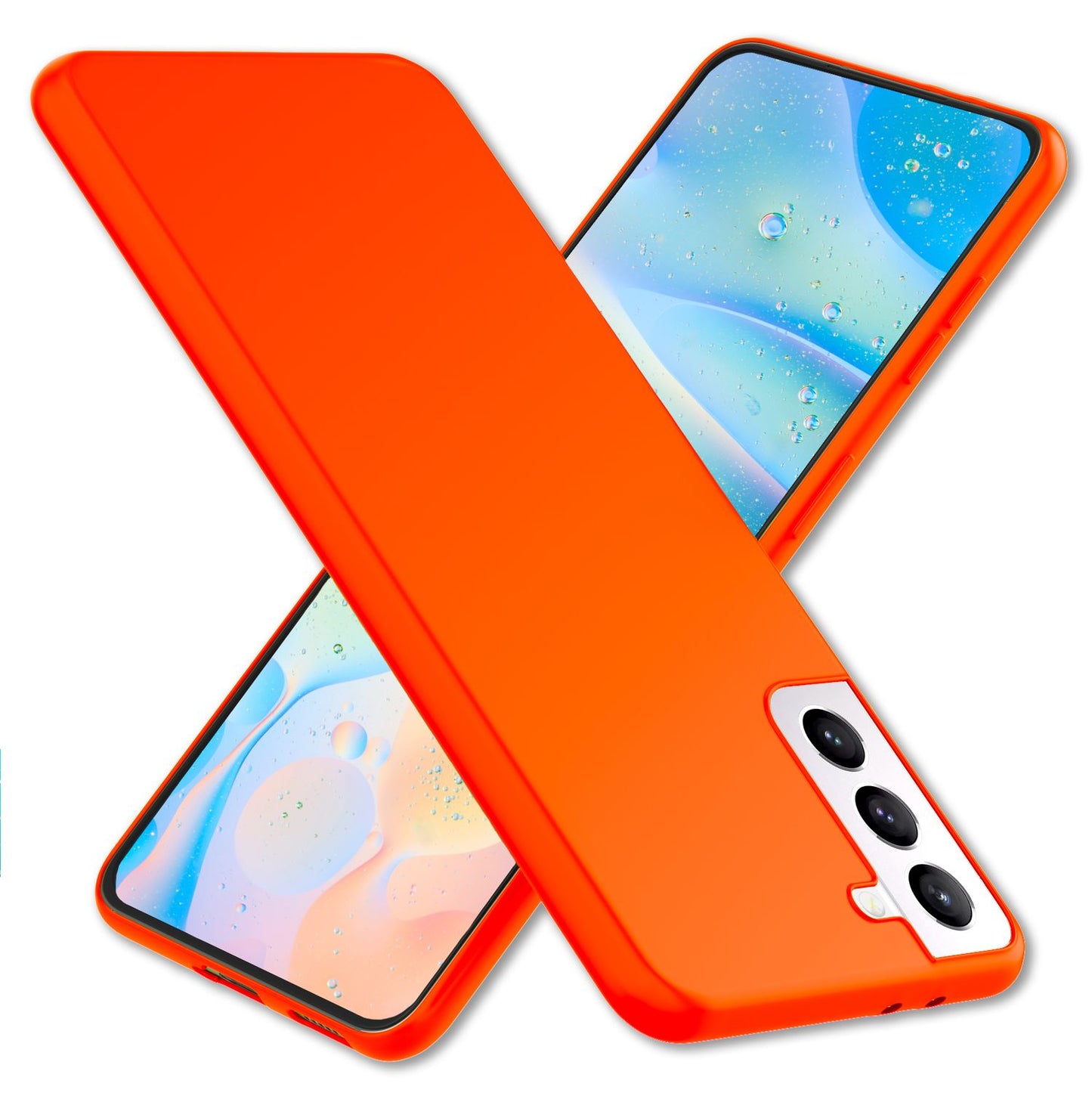 NALIA Neon Silikonhülle für Samsung Galaxy S22 – Soft-Touch & Signal-Neon – NEONSHOCK (Matte Schutzhülle) – Marke aus Berlin
